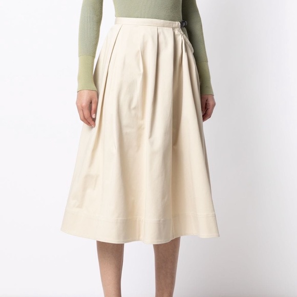 Tibi Pleated Aline Midi Skirt - Picture 2 of 5